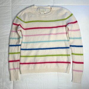 Cynthia Rowley cashmere cream striped sweater